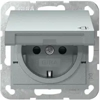 Gira stopcontact SCHUKO 441426, KD+SH systeem 55, aluminium