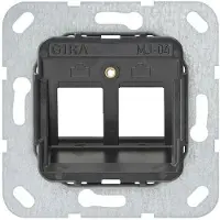 Gira 560400 Modulaire stekkerdoos MJ-04, 2 voudig, met bevestigingsring