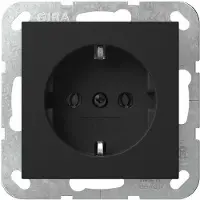 GIRA Giersiepen System 55 wandcontactdoos RA inbouw Mat zwart