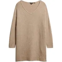 Superdry Gebreide jurk lichtbeige