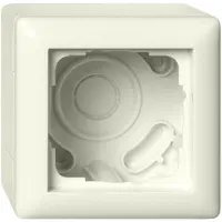 Gira 106101 AP-behuizing, 1-voudig + frame, standaard, crèmekleurig