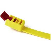 Hellermanntyton 115-00001 SPEEDYTIE-PA66-YE-V1 Serre-câble 750 mm 13 mm jaune, rouge réouvrable, avec collier réouvrable, avec fermeture rapide 5 pc(s)