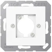 JUNG JG Abd. voor luidspreker A568-1BFWW, connector serie AS, alpinweiß (alpinwit)