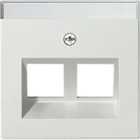 Gira System 55 centraalplaat data voor draagring Modular Jack 2-voudig Glanzend wit