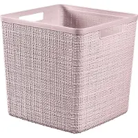 Curver Jute Opbergmand Cube - 17 liter - 270x280x280mm - Roze