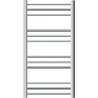 LuxeBath Elektrische badkamerradiator met verwarmingselement 600W 500x800 mm chroom rechte zijaansluiting & thermostaat