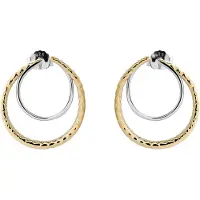 Orphelia 'Bastien' Dames 925 Sterlingsilveren Oorbellen - Zilver/Goud ZO-7499