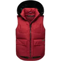 NAVAHOO Bodywarmer 'Zimthäschen XIV' donkerrood / zwart