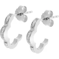Orphelia 'Onyx' Dames 925 Sterling Zilveren Oorbellen - Zilver ZO-7127