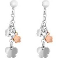Orphelia 'Lorelei' Dames 925 Sterling Zilveren Oorbellen - Zilver/Roze ZO-7386