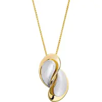 Orphelia 'Ameliana' Dames 925 Sterlingsilveren Ketting met Hanger - Zilver/Goud ZH-7508