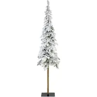 Kaemingk Alpine tree snowy PE H240 D60 cm groen/wit Everlands