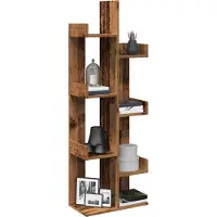 vidaXL Boekenkast 48x25,5x140 cm bewerkt hout oud houtkleurig