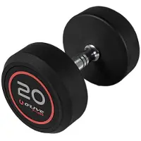 Olive Pro-style Dumbbell 20 Kg Zilver