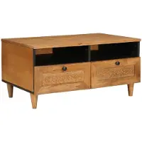 vidaXL Salontafel Lichtbruin 80 x 54 x 40 cm Bewerkt hout