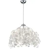TRIO Hanglamp Leavy 38cm grijstint