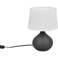 TRIO Tafellamp Martin 29cm aarde bruin met wit