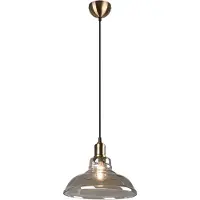 TRIO Glazen hanglamp Aldo Ø 28cm oud koper