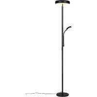 REALITY IMPORT Vloerlamp Palermo zwart met leeslamp