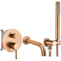 REA Inbouw Badmengkraan Lungo Brush Copper + Box