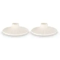 Vt wonen Kandelaar vtwonen Ceramic White 8 x 2,5 cm (Set van 2)