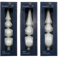 Décoris Piek glas L7,2b7,2h31 cm winterwit a3