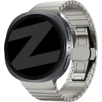 Bandz Stalen Band 'One Bead' (Titanium) geschikt voor Samsung Galaxy Watch 9 (40/44mm) / Watch 8 (40/44mm) / 8 Classic (46mm)