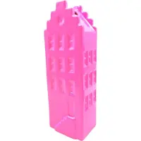 Housevitamin - Bloemenvaas - Huis Vaas - Keramiek -Fluor Roze - 6x5,5x18 cm