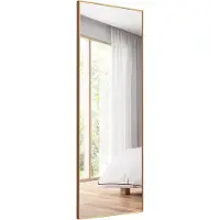 Costway 56 x 150 cm HD full-body spiegel om op te hangen of tegen te leunen, wandspiegel, staande spiegel, aankleedspiegel, spiegel voor slaapkamer, woonkamer en entrée