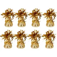 Folat Ballon gewichtjes - 8x - mat goud - 170 gram - helium ballontrosjes