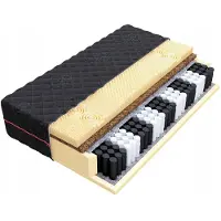 ŚpijZdrowo Materac DARK Pocket 200x200 cm - H3, 24 cm, Kokos & Profilowana Pianka