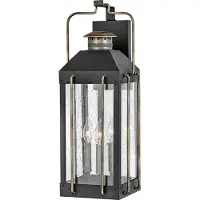 HINKLEY Wandlamp buiten Fitzgerald, dimbaar, zwart, Aluminium, Industrieel design, Wandlamp buiten