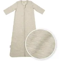 Meyco Baby Studio Collection Merino Baby Slaapzak Met Mouwen - Merinowol - Sand Melange - 80cm - 1.0 TOG