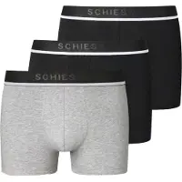 Schiesser Boxershorts 95/5 3-pack zwart-grijs