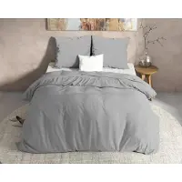 Dreamhouse dekbedovertrek Mendez - grijs - flanel - 200x220