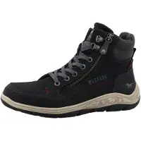 Mustang Veterboots 'Benedetto' basaltgrijs / bordeaux / zwart