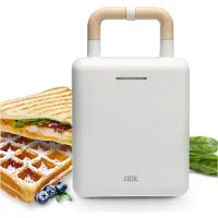 ADE 2-in-1 Croque & Wafelijzer wit wisselbare platen