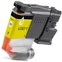 PrintAbout Inktcartridge LC-521Y Geel geschikt voor Brother