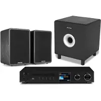 Fenton 2.1 geluidssysteem voor thuis - Set met subwoofer en 2 speakers - Bluetooth, DAB+ & FM - 200W