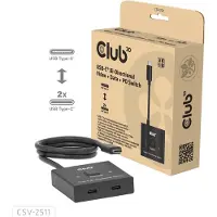 Club 3D CSV-2511 USB-C (USB 3.2 Gen 2) adapter Bidirectioneel bruikbaar, LED-weergave