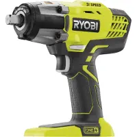 Ryobi - 18V ONE+ slagmoersleutel - 3 standen: 180/240/400 Nm - 1/2" aandrijfvierkant - Met 1 1/4'' adapter - R18IW3-0