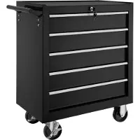 TecTake - Gereedschapswagen met 5 lades - zwart- 402797