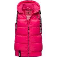 NAVAHOO Bodywarmer 'Kassidy' neonroze / zwart