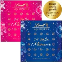Lindt Adventskalender Mini Pralinés, selecte assortiment, verpakking van 125g