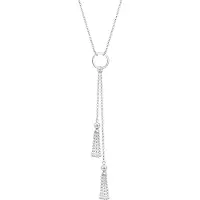 Elli - Halsketting - Dames Y-Ketting Laagje Geo Cirkel Bol in 925 Sterling Zilver - Dames