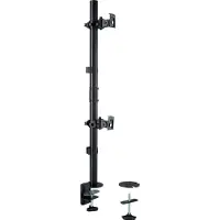 Kensington Monitor arm 2 Schermen - Verticale Bevestiging - tot 32" Landscape en 29" Portret - tot 9kg