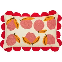 Mica Decorations Sierkussen Vita Wit / Roze / Rood 65 X 45 Cm
