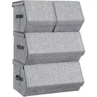 Songmics Opbergdozen 4 stuks stapelbaar