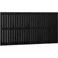 vidaXL - Wandhoofdbord - 166x3x90 - cm - massief - grenenhout - zwart