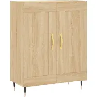 vidaXL Hoge kast 69,5x34x180 cm bewerkt hout sonoma eikenkleurig